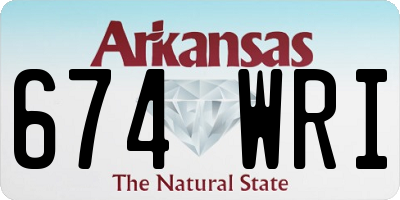 AR license plate 674WRI