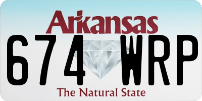 AR license plate 674WRP