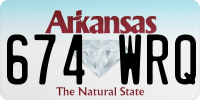 AR license plate 674WRQ