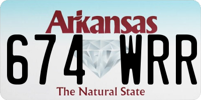 AR license plate 674WRR