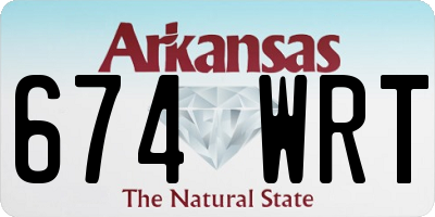AR license plate 674WRT