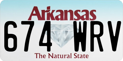 AR license plate 674WRV