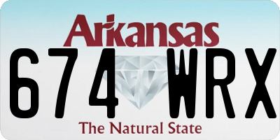 AR license plate 674WRX