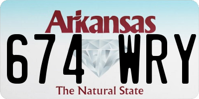 AR license plate 674WRY