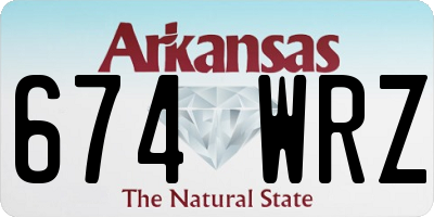 AR license plate 674WRZ