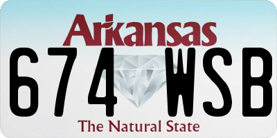 AR license plate 674WSB
