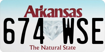 AR license plate 674WSE