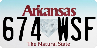 AR license plate 674WSF