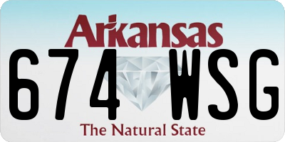 AR license plate 674WSG