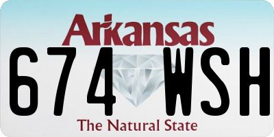 AR license plate 674WSH