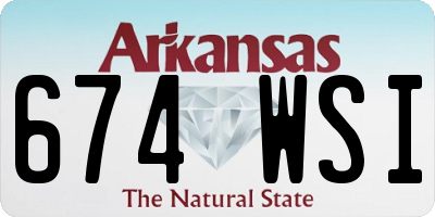 AR license plate 674WSI