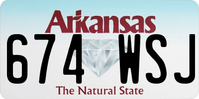 AR license plate 674WSJ
