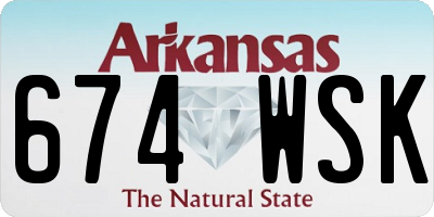 AR license plate 674WSK