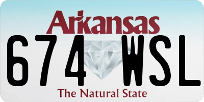 AR license plate 674WSL