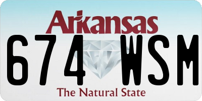 AR license plate 674WSM