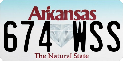 AR license plate 674WSS