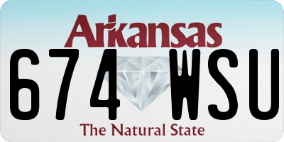 AR license plate 674WSU