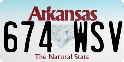 AR license plate 674WSV