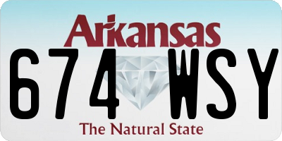 AR license plate 674WSY