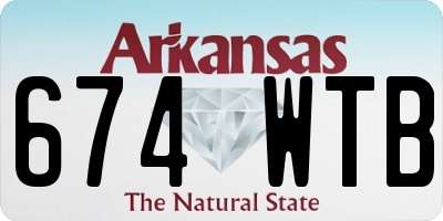 AR license plate 674WTB