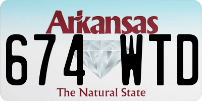 AR license plate 674WTD
