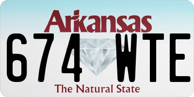AR license plate 674WTE
