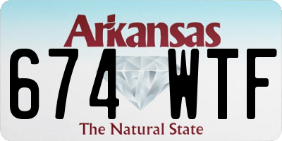 AR license plate 674WTF