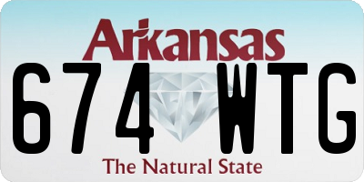 AR license plate 674WTG