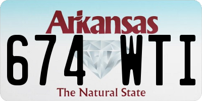 AR license plate 674WTI
