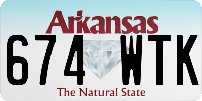 AR license plate 674WTK