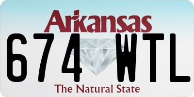 AR license plate 674WTL