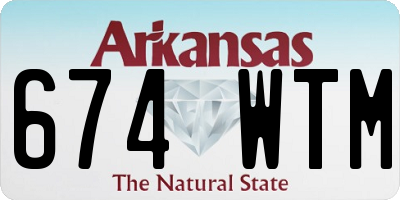 AR license plate 674WTM