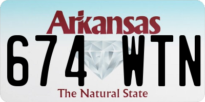 AR license plate 674WTN