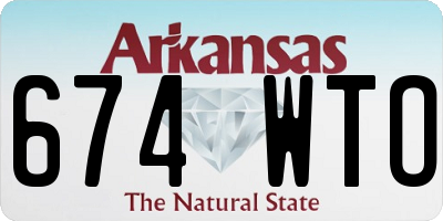 AR license plate 674WTO
