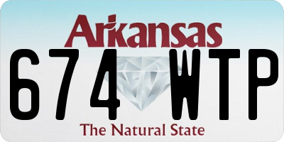 AR license plate 674WTP