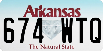 AR license plate 674WTQ