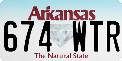 AR license plate 674WTR
