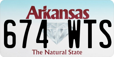 AR license plate 674WTS