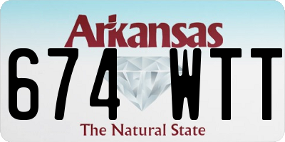 AR license plate 674WTT