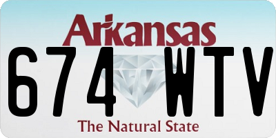 AR license plate 674WTV