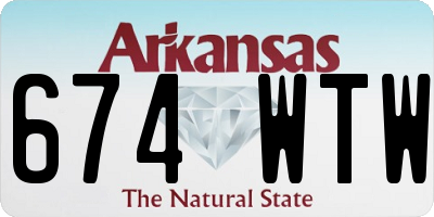 AR license plate 674WTW