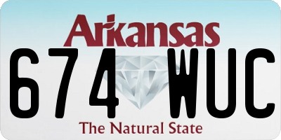 AR license plate 674WUC