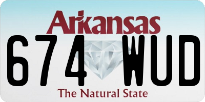 AR license plate 674WUD