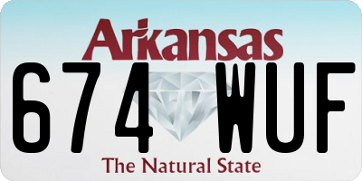 AR license plate 674WUF