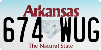 AR license plate 674WUG
