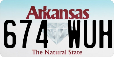 AR license plate 674WUH