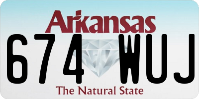 AR license plate 674WUJ