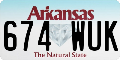 AR license plate 674WUK