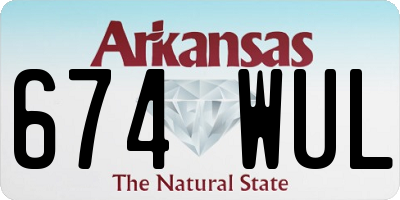 AR license plate 674WUL