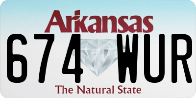 AR license plate 674WUR